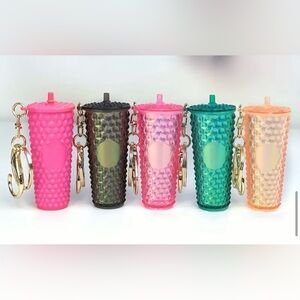 MINI DRINK CUP BAG CHARM or KEYCHAIN, NWT